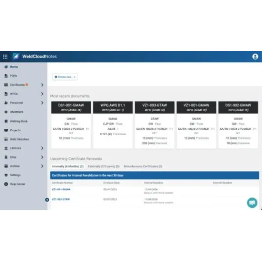 WeldCloud® Notes