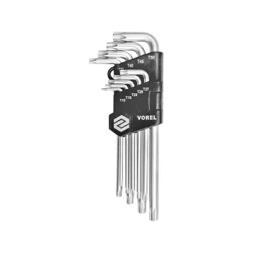 КЛЮЧІ TORX SECURITY T10-T50, CR-V, НАБІР 9 ШТ. КЛЮЧІ TORX SECURITY T10-T50, CR-V, НАБІР 9 ШТ.