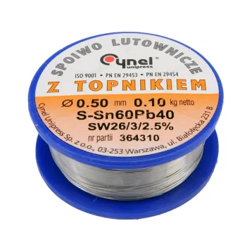 ПРИПІЙ ДЛЯ ПАЙКИ SN60PB40 0,5/100 ПРИПІЙ ДЛЯ ПАЙКИ SN60PB40 0,5/100