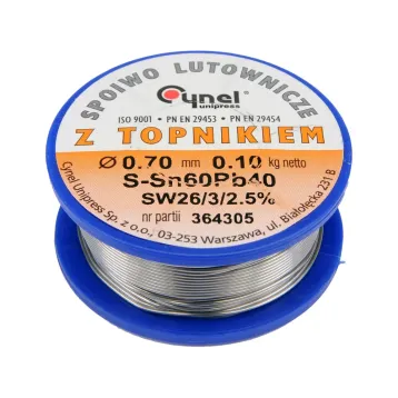 ПРИПІЙ ДЛЯ ПАЙКИ SN60PB40 0,7/100 ПРИПІЙ ДЛЯ ПАЙКИ SN60PB40 0,7/100