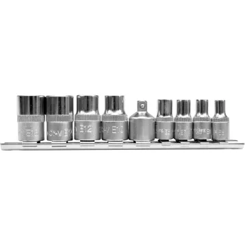 КЛЮЧІ НАСАДНІ TORX E5 - E16, НАБІР 9 ШТ. КЛЮЧІ НАСАДНІ TORX E5 - E16, НАБІР 9 ШТ.
