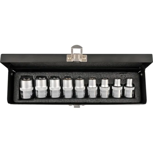 КЛЮЧІ НАСАДНІ TORX, ВЕЛИКІ E10 - E24, НАБІР 9 ШТ.