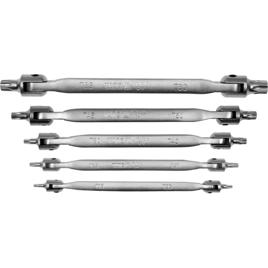 НАБІР КЛЮЧІВ TORX З ШАРНІРОМ 5 ШТ.