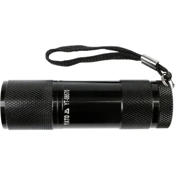 АЛЮМІНІЄВИЙ ЛІХАТР, 9 LED, ЧОРНИЙ АЛЮМІНІЄВИЙ ЛІХАТР, 9 LED, ЧОРНИЙ