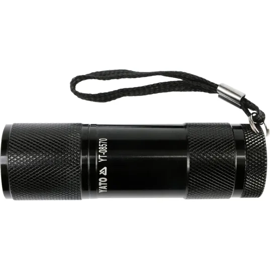 АЛЮМІНІЄВИЙ ЛІХАТР, 9 LED, ЧОРНИЙ