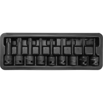 НАБІР УДАРНИХ ТОРЦОВИХ КЛЮЧІВ TORX 1/2'', 9 ШТ. НАБІР УДАРНИХ ТОРЦОВИХ КЛЮЧІВ TORX 1/2'', 9 ШТ.