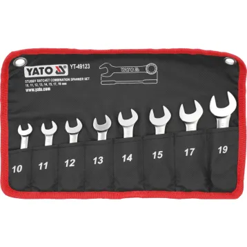 КОРОТКИЙ КОМБІНОВАНИЙ КЛЮЧ З ТРІСКАВКОМ 8 ШТ КОРОТКИЙ КОМБІНОВАНИЙ КЛЮЧ З ТРІСКАВКОМ 8 ШТ