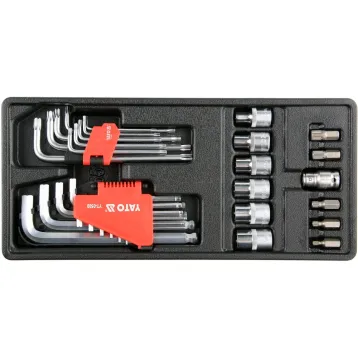 ВКЛАД ДЛЯ ШУХЛЯДИ, КЛЮЧІ HEX, TORX, НАСАДКИ 31 Ч. ВКЛАД ДЛЯ ШУХЛЯДИ, КЛЮЧІ HEX, TORX, НАСАДКИ 31 Ч.