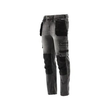 РОБОЧІ БРЮКИ STRETCH JEANS STEEL GREY, 2XL РОБОЧІ БРЮКИ STRETCH JEANS STEEL GREY, 2XL